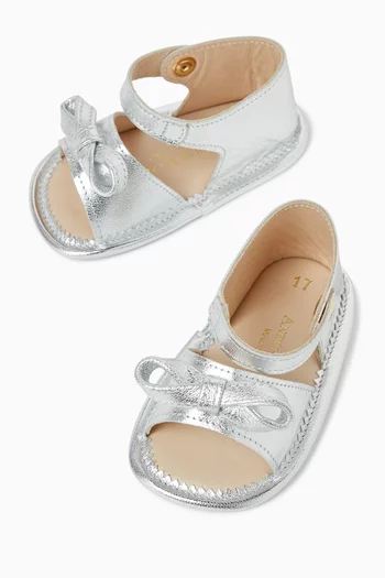 Kay Bow Bebe Sandals in Metallic Leather