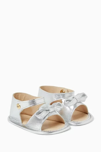 Kay Bow Bebe Sandals in Metallic Leather