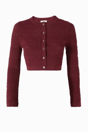Cropped Cardigan in Knit