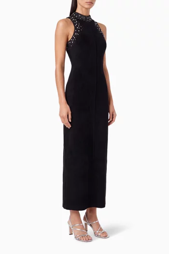 Embellished Maxi Dress in Knit