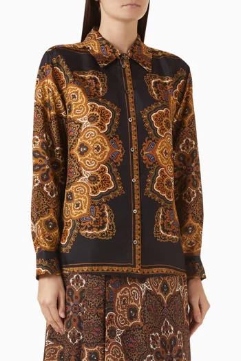 Harlow Printed Shirt in Silk