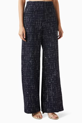 Carlisle Straight-leg Pants in Tweed
