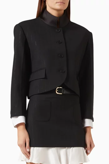 Portivana Cropped Striped Jacket