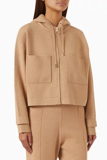 Luce Crop Hoodie in Wool Blend