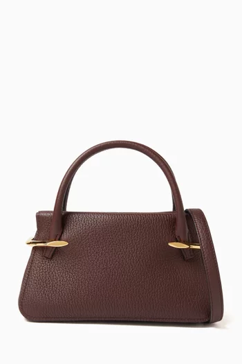 Mini Pinch Bag in Grained Leather