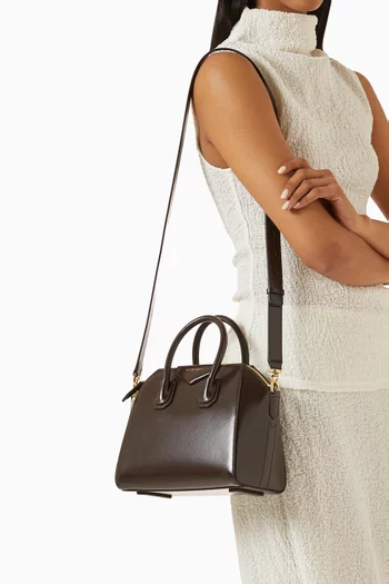 Mini Antigona Top-handle Bag in Leather