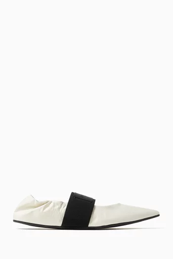 Crush Ballerina Flats in Naplack Leather
