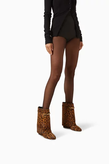 Shark Pinch 90 Wedge Boots in Pony Leather