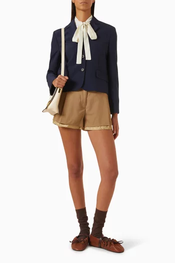Tailored Crop Jacket in Wool-blend