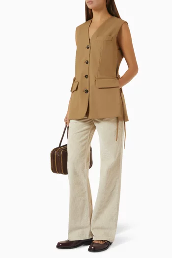 Flared Pants in Corduroy