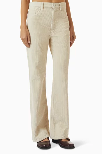 Flared Pants in Corduroy