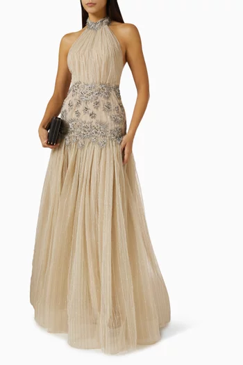Garden Embellished Gown in Tulle