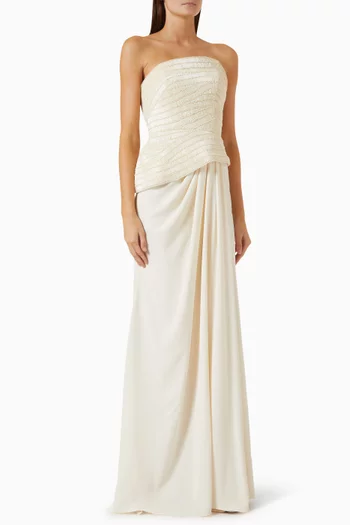 Vionne Embellished Gown in Chiffon