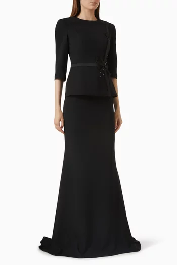 Narciso Gown in Crepe
