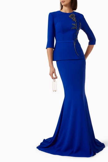 Narciso Gown in Crepe