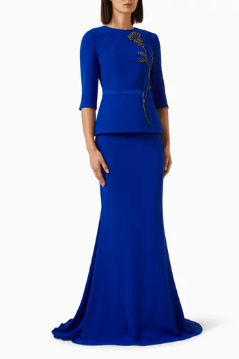 Narciso Gown in Crepe