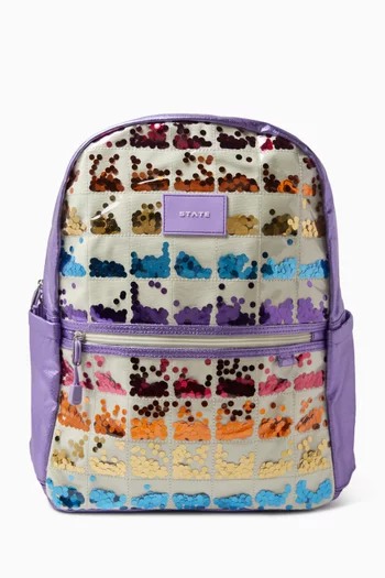 Quilted Sequins Kane Double Pocket Backpack