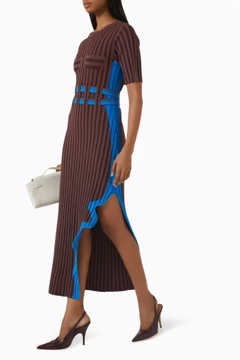 Jodie Pleated Maxi Dress in Knit
