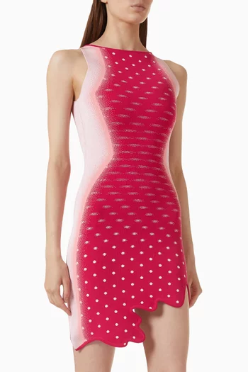 Hazel Wavy Mini Dress in Knit
