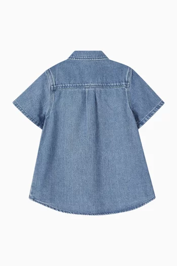 Heart Patch Dress in Denim