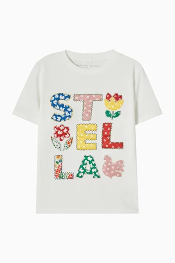 Patch T-shirt in Cotton