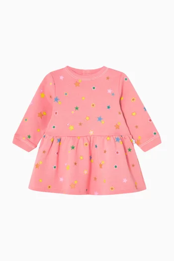 Star-Print Dress in Cotton