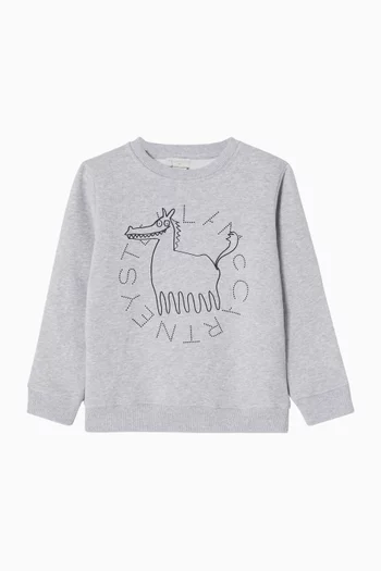 Graphic Print Cotton Sweatshirt