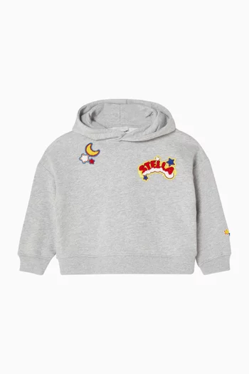 Appliqué Hooded Sweatshirt in Cotton