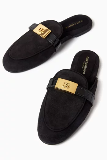 DG Logo Slippers in Suede