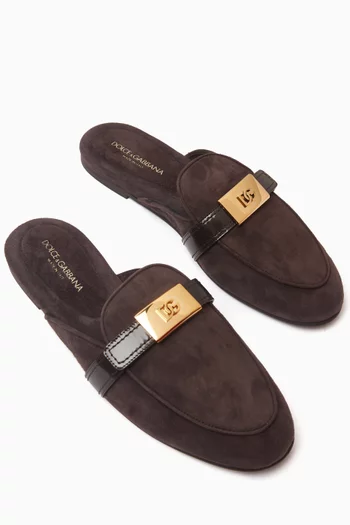DG Logo Slippers in Suede