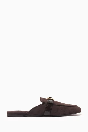 DG Logo Slippers in Suede