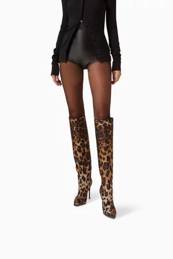 Leopard-print Boots