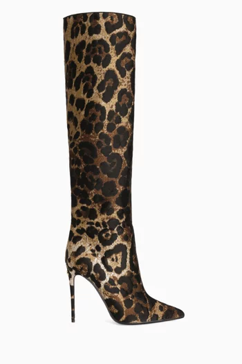 Leopard-print Boots
