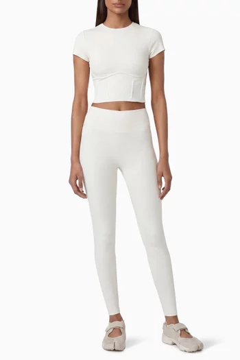 Matte Cropped Corset T-shirt