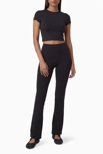 Matte Cropped Corset T-shirt
