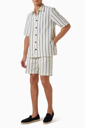 Alatares Striped Overshirt in Cotton