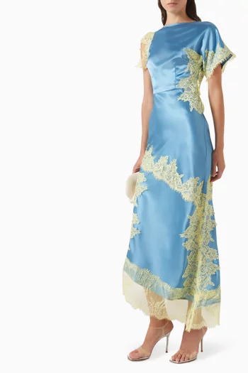 Fearne Lace Maxi Dress in Satin