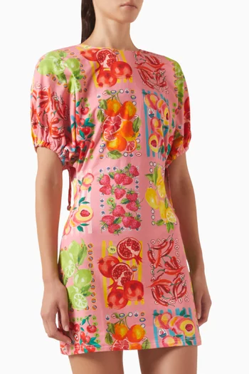 Fruit Stamps Mini Dress