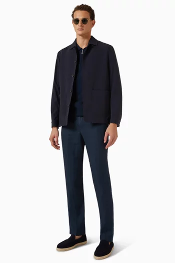Netherfield Quarter-zip Polo T-shirt in Cotton-knit