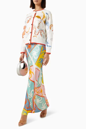 Dorris Printed Skirt in Viscose