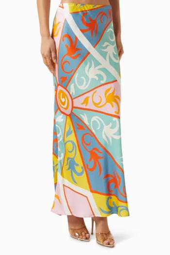 Dorris Printed Skirt in Viscose