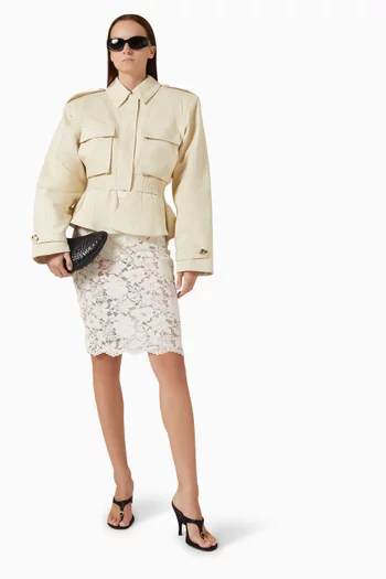 Cropped Jacket in Cotton