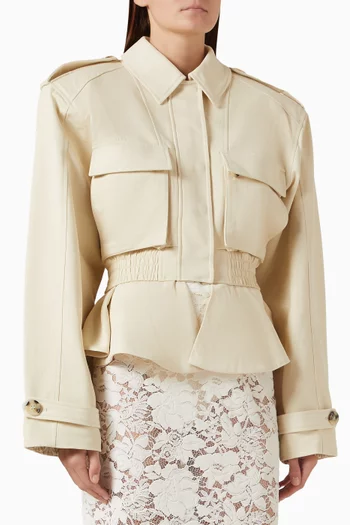 Cropped Jacket in Cotton