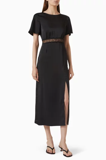 Rama Midi Dress in Satin