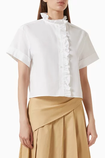 Camelia Ruffled Top in Cotton