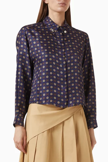 Clemence Printed Shirt in Silk