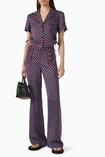 Paulie Printed Pants in Viscose