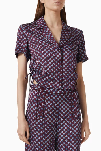 Carmen Printed Top in Viscose