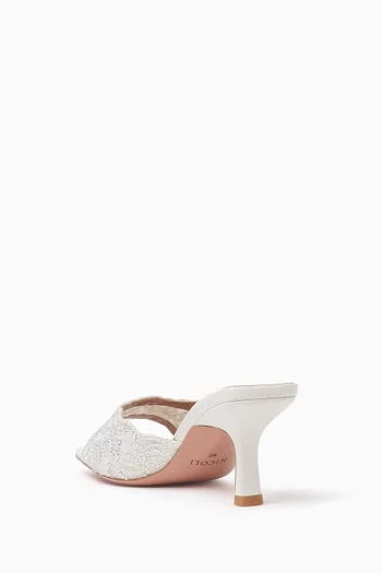 Lindsay 50 Mules in Mesh Lace