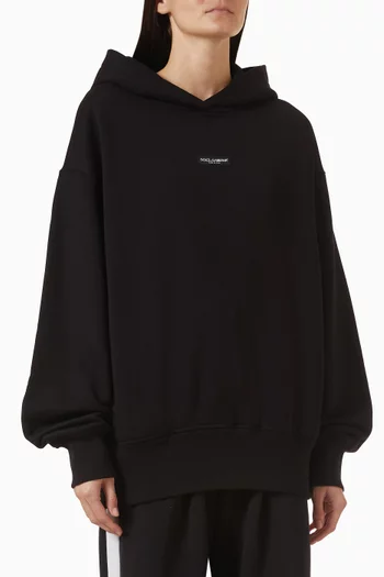 Logo Patch Hoodie in Cotton